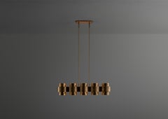 Gealterter Messing-Kronleuchter Plus Zehn von Paul Matter