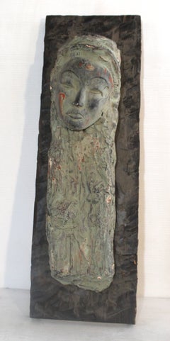 Aged Copper Style Relief on Wood