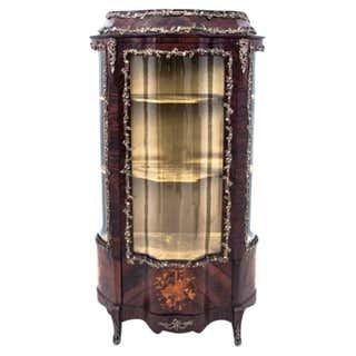 Nickel and Oak Tower Display Case, circa 1880 For Sale at 1stDibs