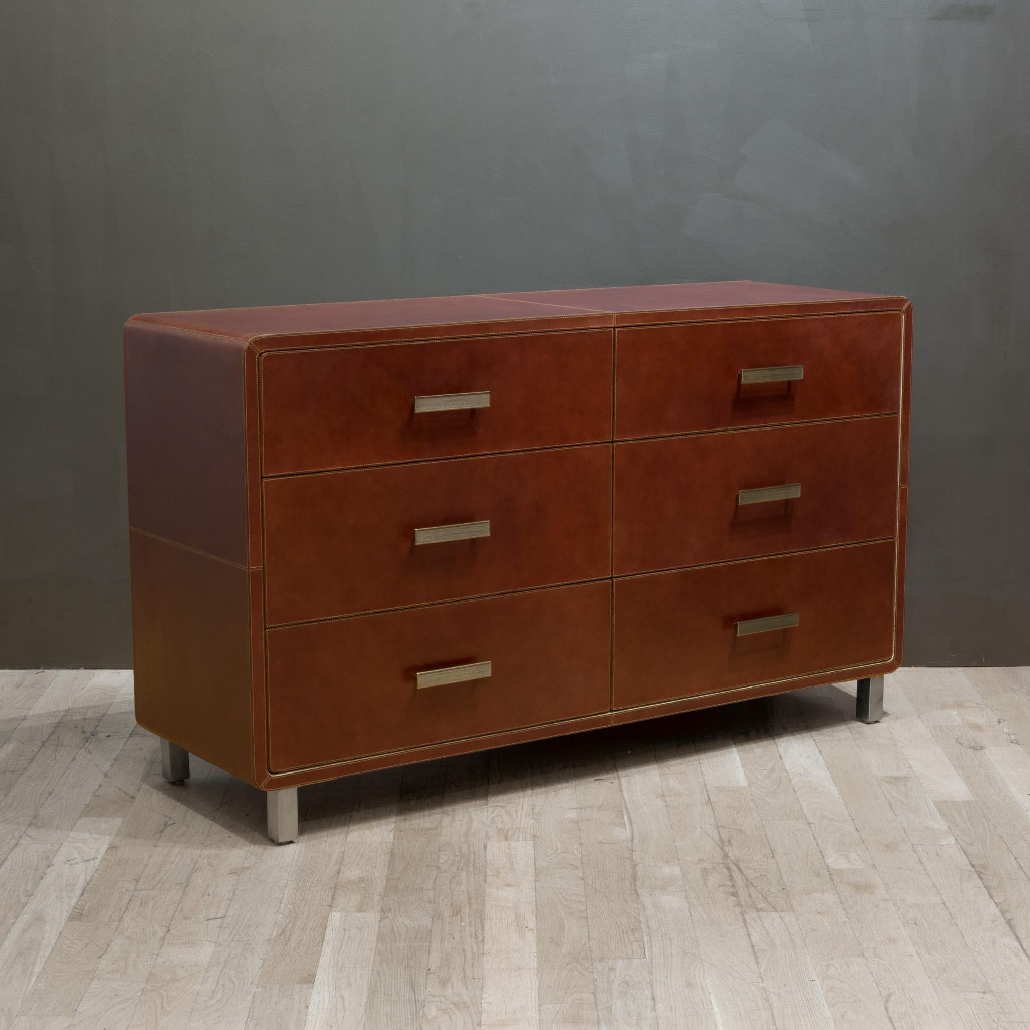 American Aged Leather Dresser by Made Goods