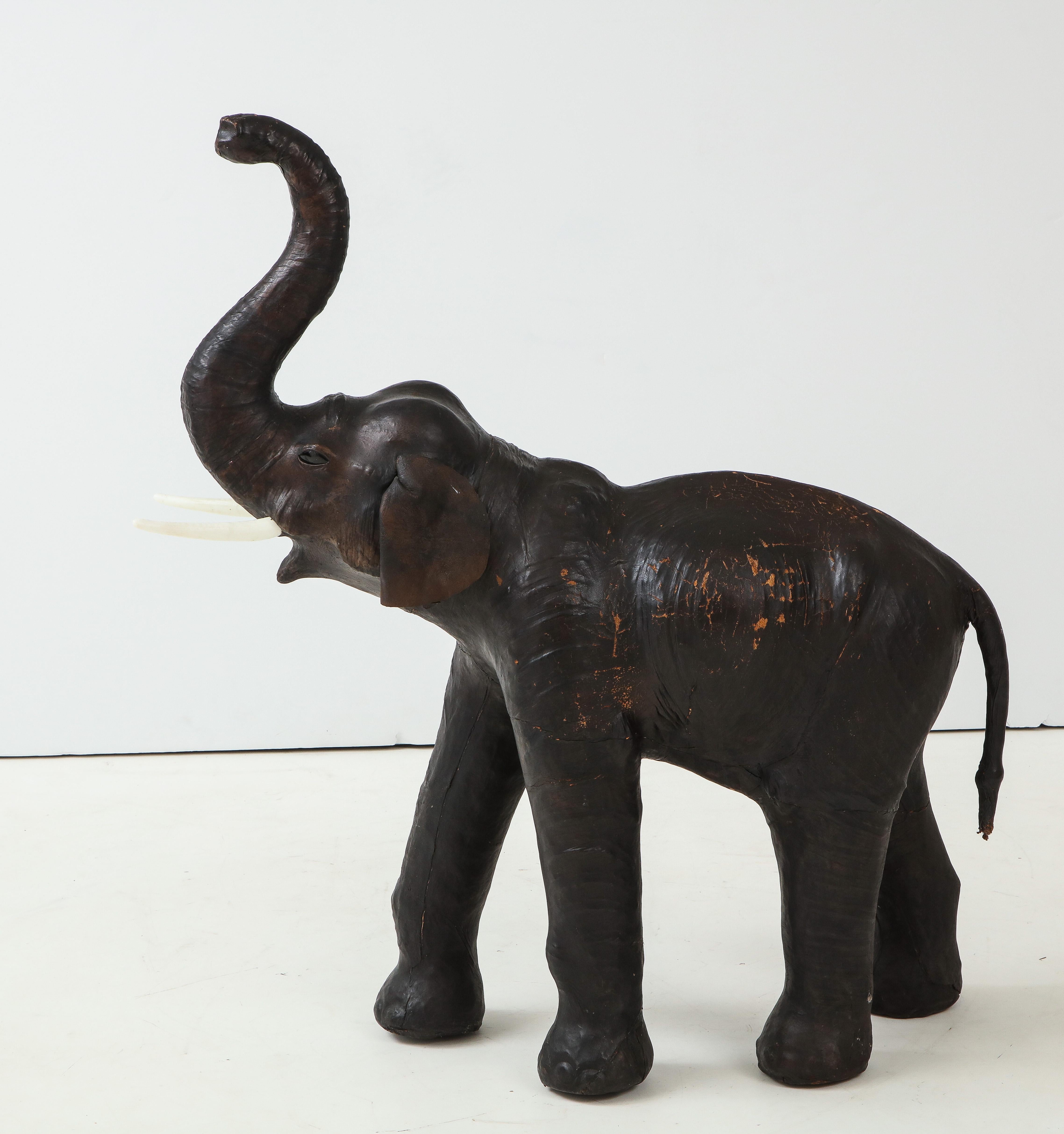 leather elephant statue