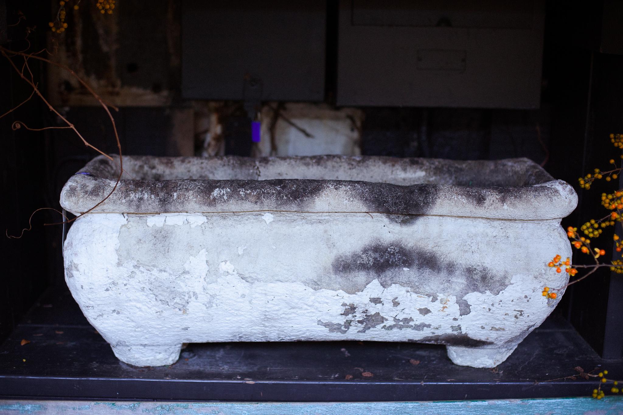 Aged Limestone French Planter For Sale 1