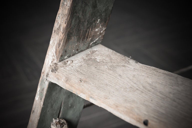 Aged Painters Step Ladder For Sale at 1stDibs