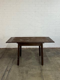 Aged pine drop leaf dining table