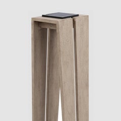 Aged Teak Large Solar Lantern