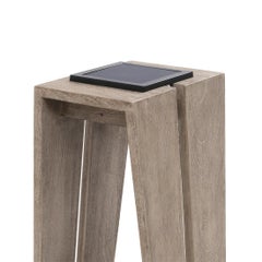 Aged Teak Medium Solar Lantern