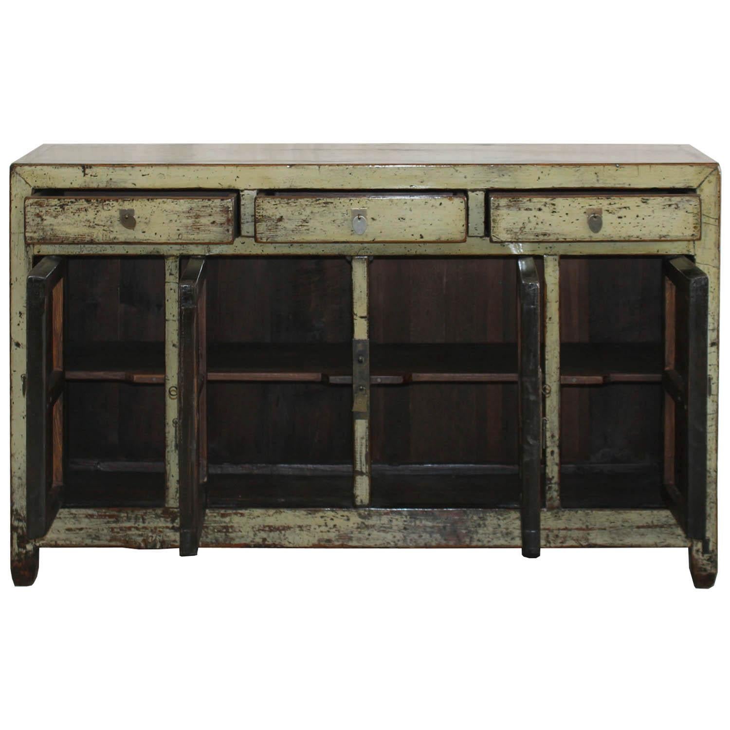 Chinese Aged Yellow Sideboard