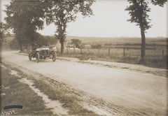1911, Autorennen in Boulogne, Frankreich, Silber-Gelatine-B und W-Fotografie, gerahmt