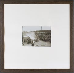 Car Race in France, 1911, Silver Gelatin Black and White Photography, Framed