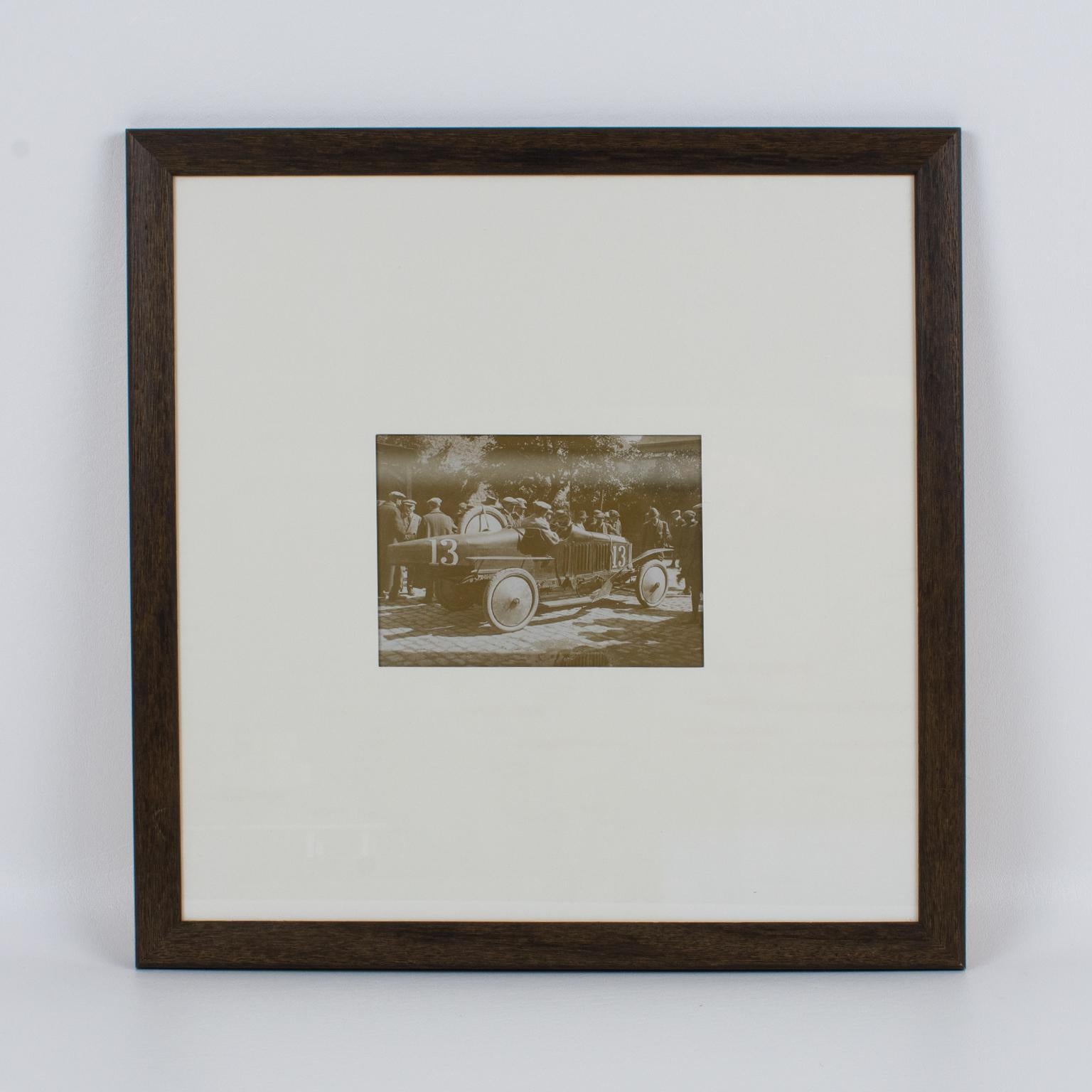 Car Race in France, 1911 - Silver Gelatin Black and White Photography, Framed 3
