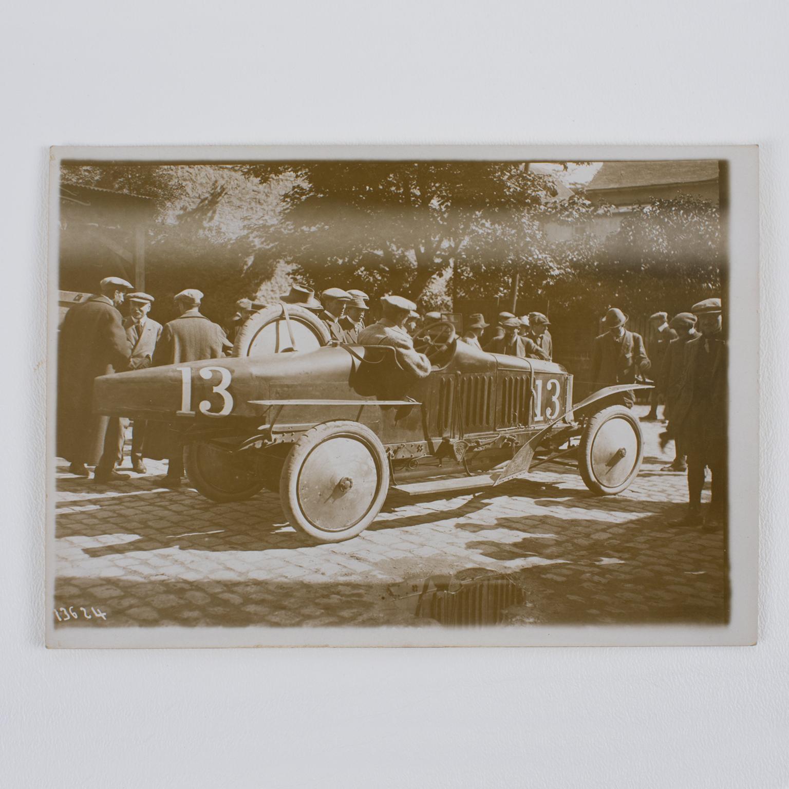 Car Race in France, 1911 - Silver Gelatin Black and White Photography, Framed 5