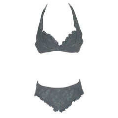 Agent Provocateur Lingerie anni '90Come NeroSet BikiniHalterTop e Pantaloncini corti