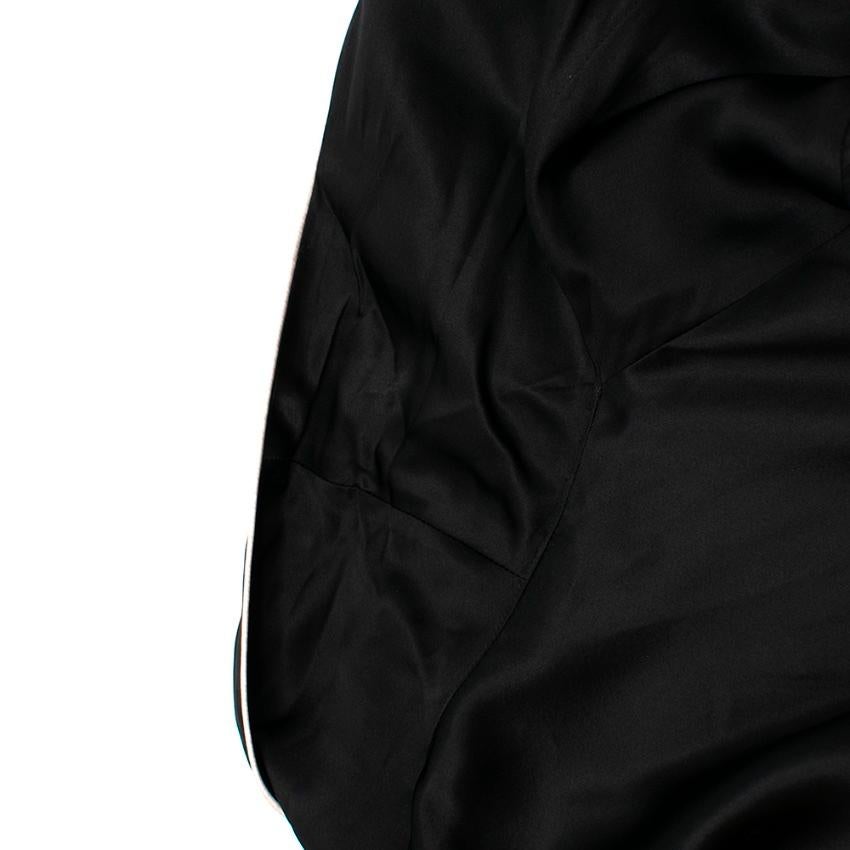 Agent Provocateur Schwarz Seidenmantel mit Kontrastpaspel S 8 3