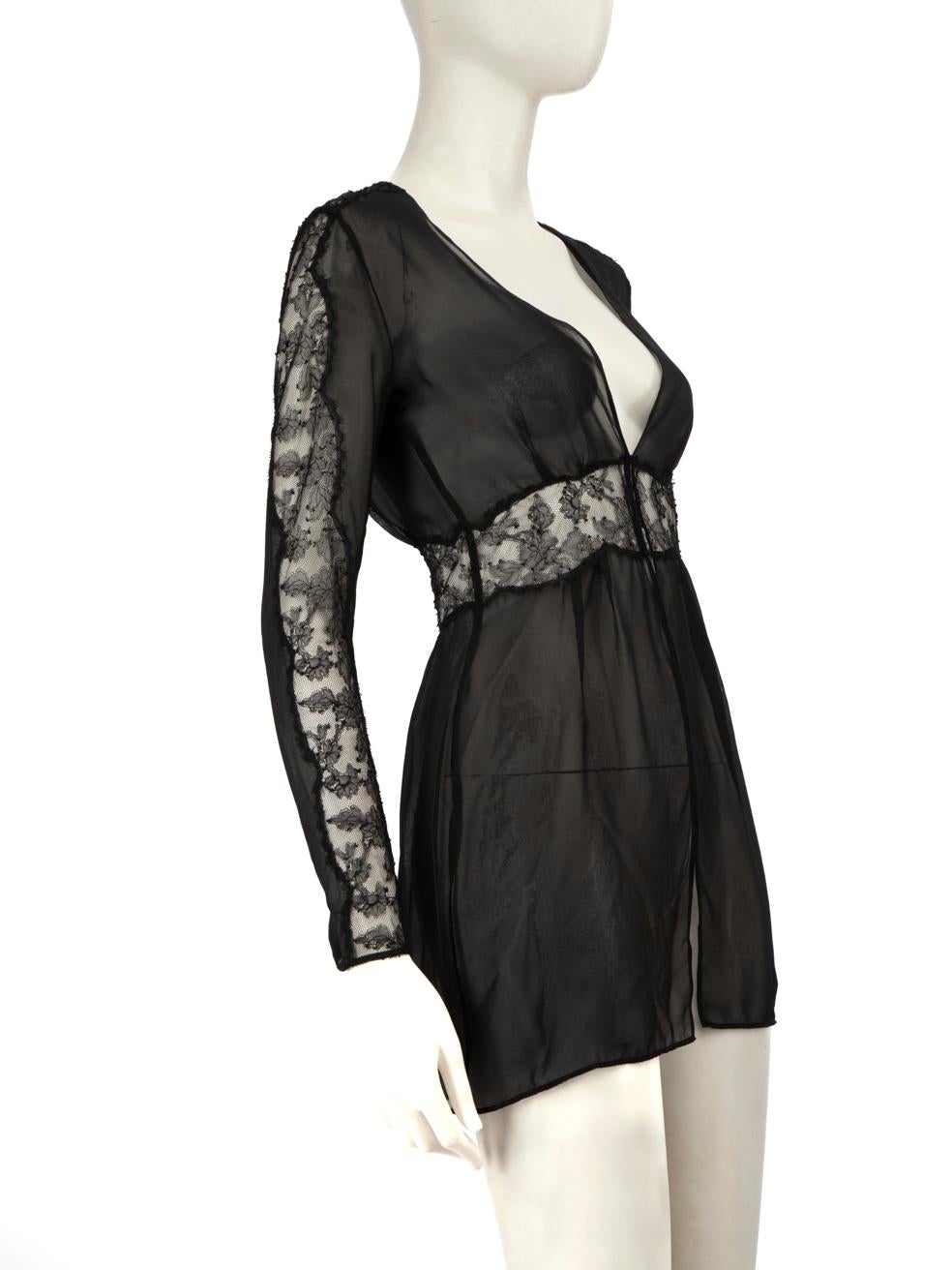 CONDITION is Very good. Minimal wear to the dress is evident. Pull to the weave towards the hem of the right sleeve and on the lower front left of this used Agent Provocateur designer resale item.
  
  
  
  Details
  
  
  Black 
  
  Silk 
  
 