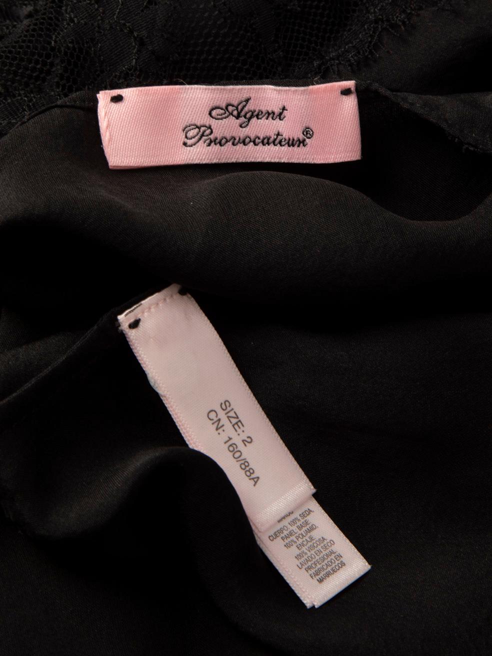 Agent Provocateur Black Silk Sheer Mini Dress Size S For Sale 3