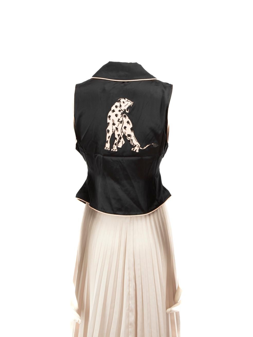 Agent Provocateur Black Silk Tank Top Size M In New Condition For Sale In London, GB