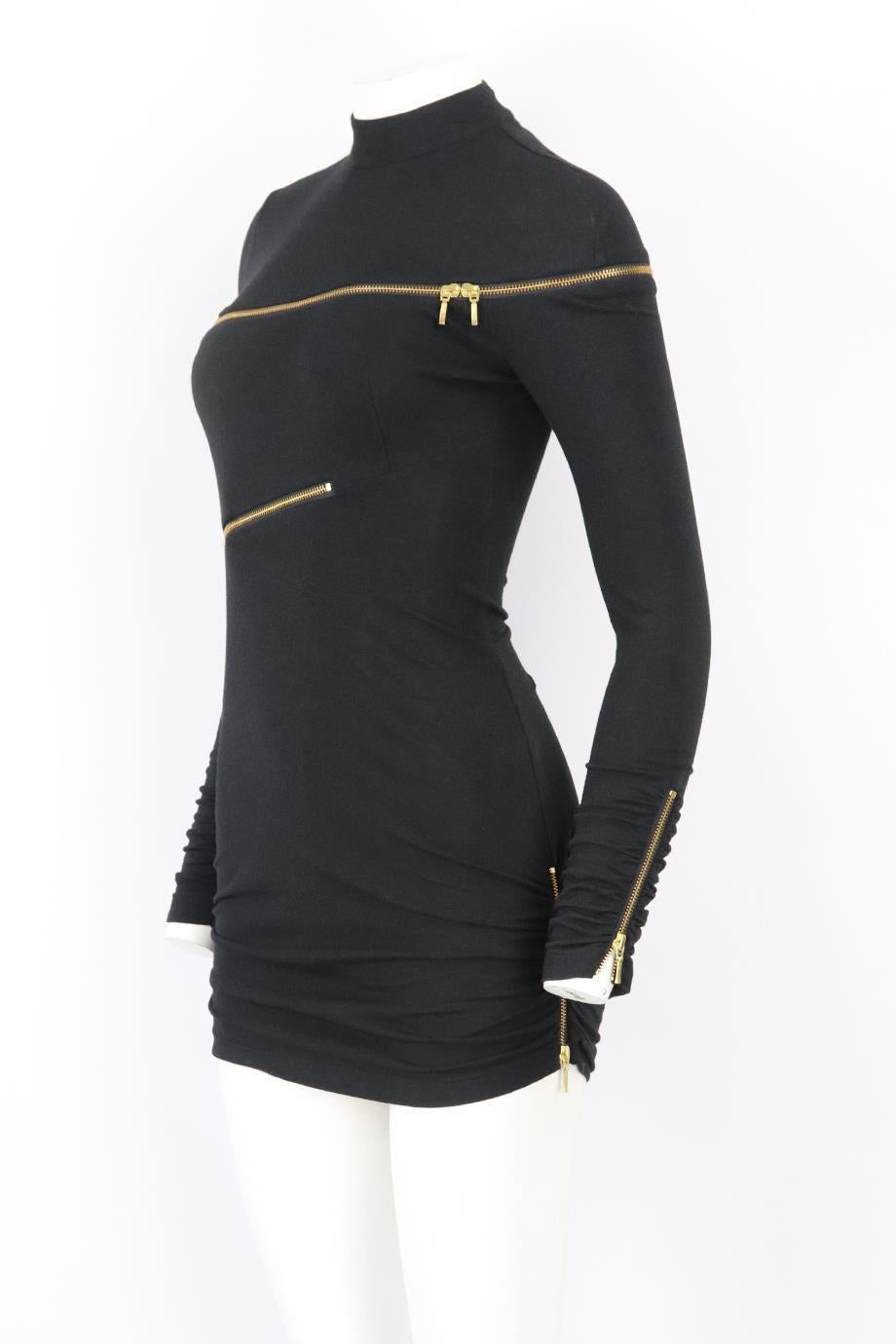Black Agent Provocateur Cutout Stretch Jersey Mini Dress Uk 10