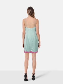 Agent Provocateur - Vestito di seta blu menta Molly Taglia XL