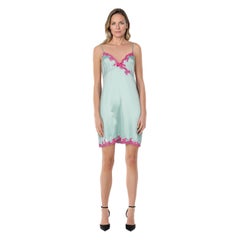 Agent Provocateur - Vestito di seta blu menta Molly Taglia XL
