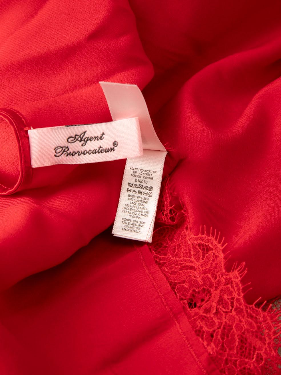 Agent Provocateur Red Silk Slip Mini Dress Size S 2