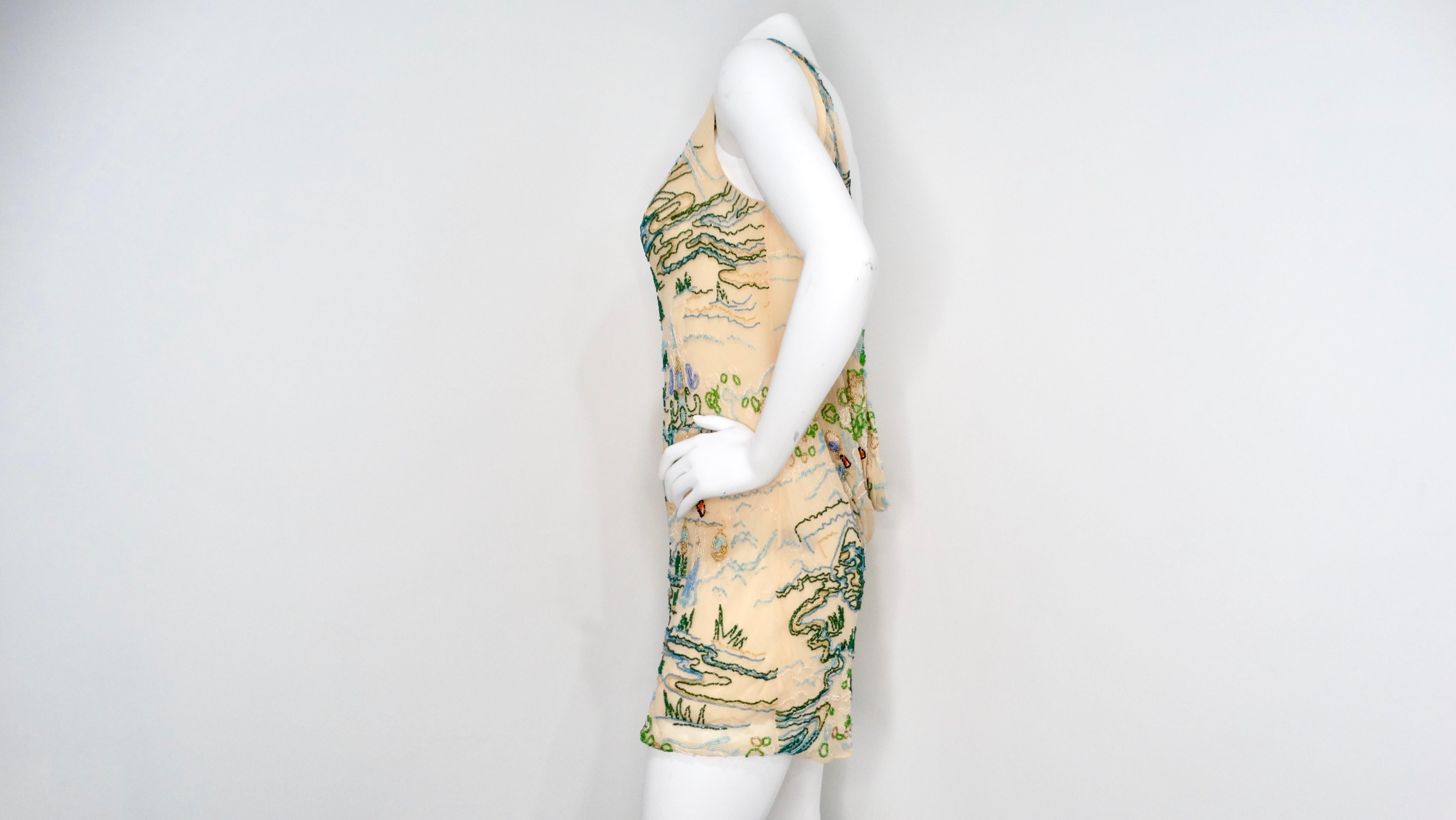 Agent Provocateur Soiree 2014 Emiko Silk Chiffon Hand Embroidered Beaded Dress For Sale 2