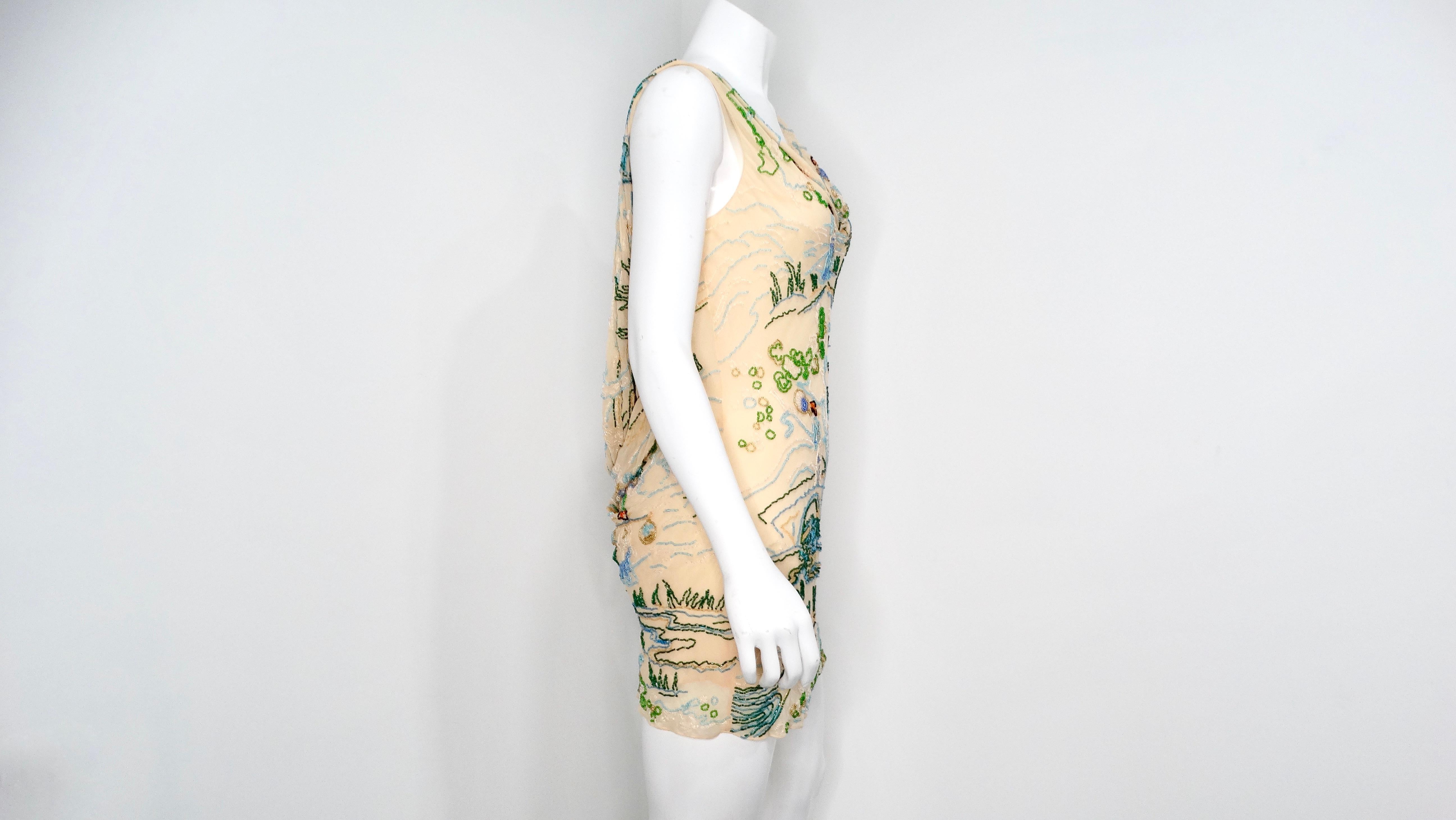 Agent Provocateur Soiree 2014 Emiko Silk Chiffon Hand Embroidered Beaded Dress For Sale 4