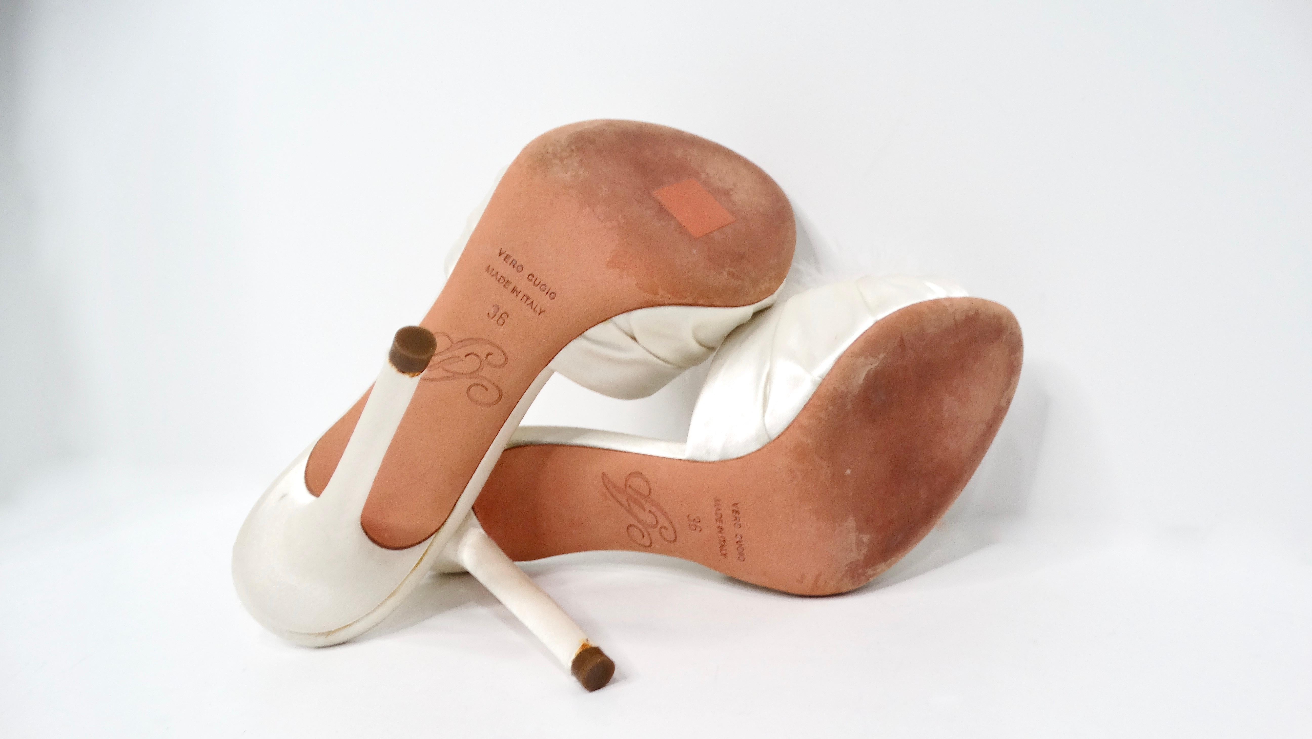 Agent Provocateur Mules Elice in raso bianco in vendita 2