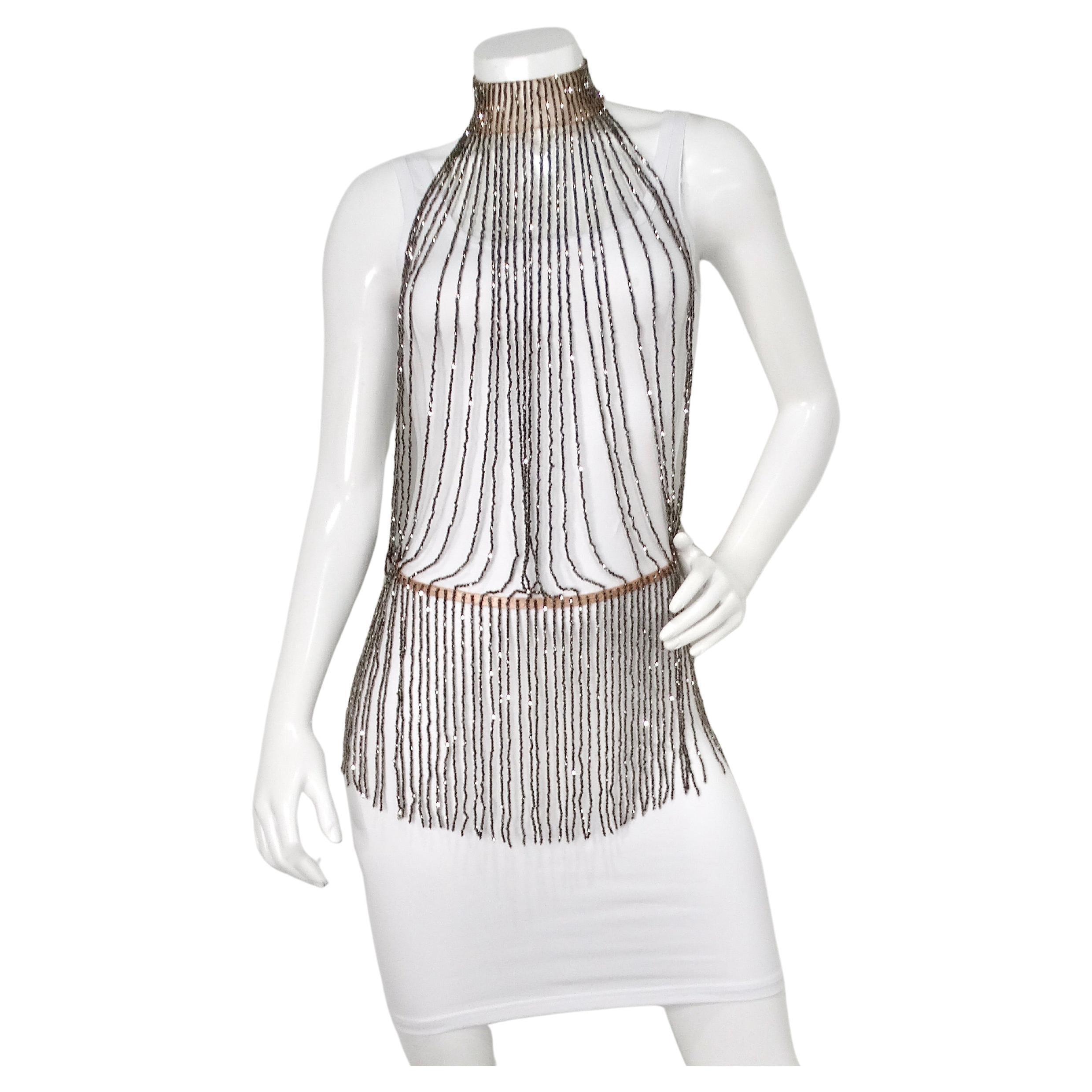Agent Provocateur Yarolika Gunmetal Crystal Beaded Droplet Playsuit For Sale