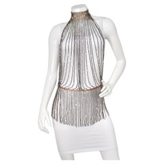 Agent Provocateur Yarolika Gunmetal Crystal Beaded Droplet Playsuit