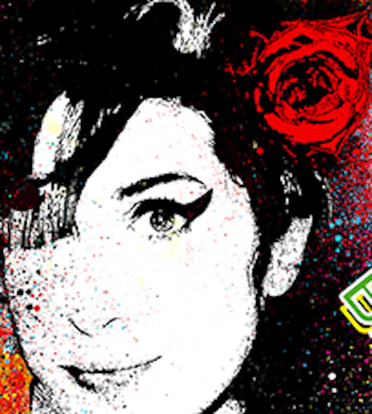 Amy Winehouse-Porträt, berühmte Celebrity-Kunstwerke, „Amy) You Know Love Is“ – Print von Agent X