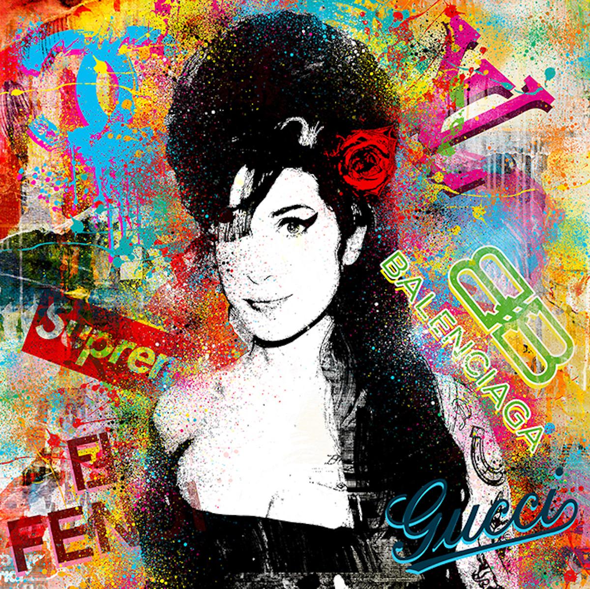Agent X Portrait Print – Amy Winehouse-Porträt, berühmte Celebrity-Kunstwerke, „Amy) You Know Love Is“