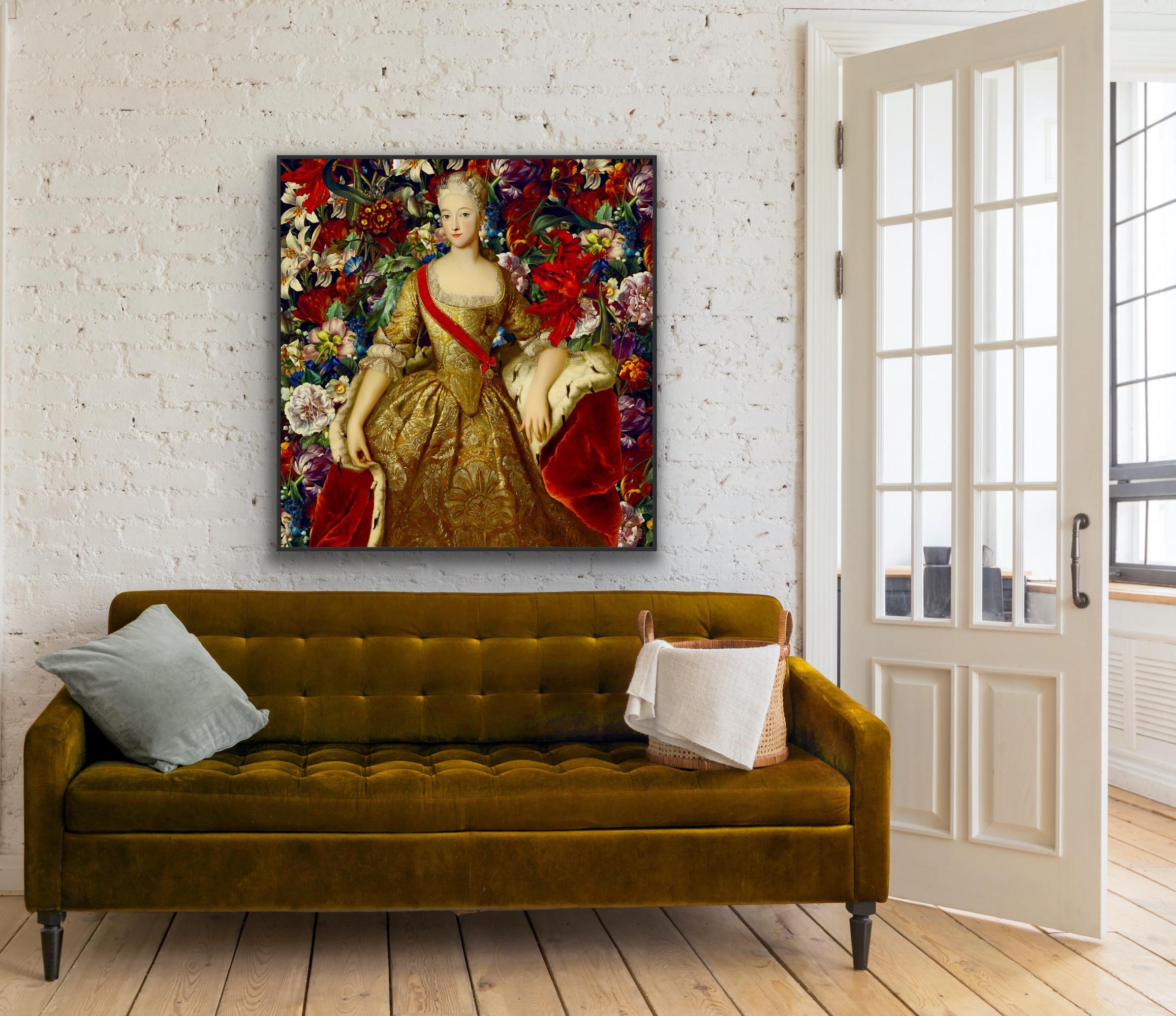 Beauté du XVIIIe siècle 7 by Agent X [2022]
original and hand signed by the artist 
Original Digital artwork on Canvas
Image size: H:147 cm x W:139 cm
Complete Size of Unframed Work: H:147 cm x W:139 cm x D:1cm
Sold Unframed
Please note that insitu