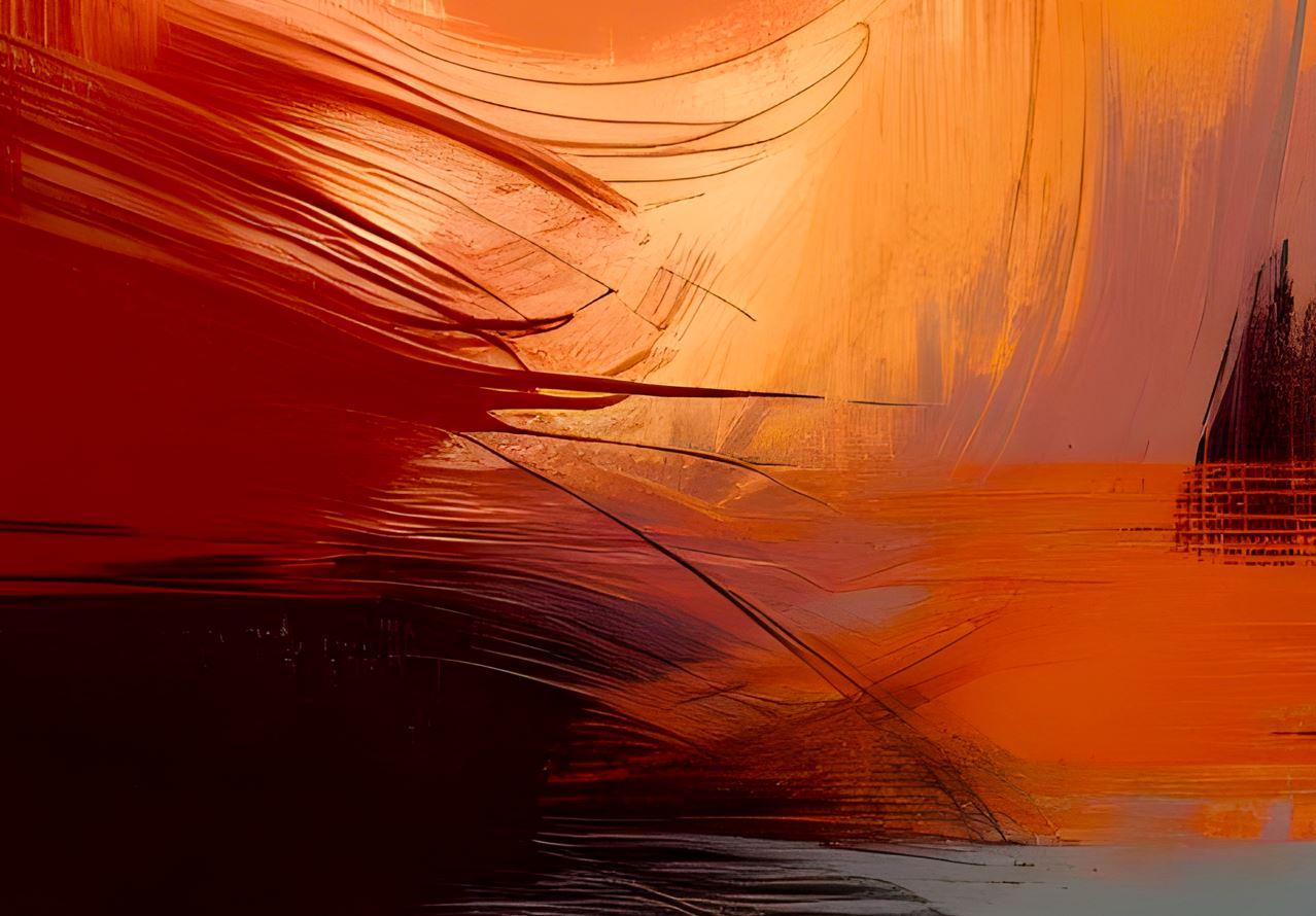 Deyama, Pintura original, Expresionismo abstracto, Círculo naranja, Moderno - Abstract Painting Naranja de Agent X