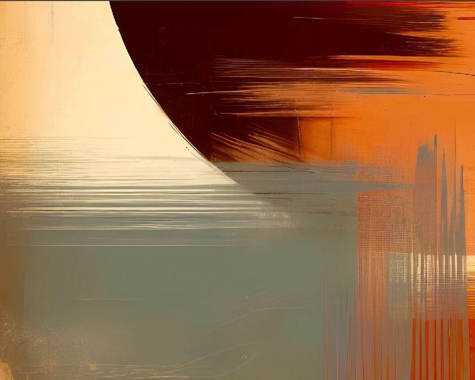 Liavis, Pittura digitale originale, Espressionismo astratto, Cerchio arancione, Moderno - Painting Astratto di Agent X