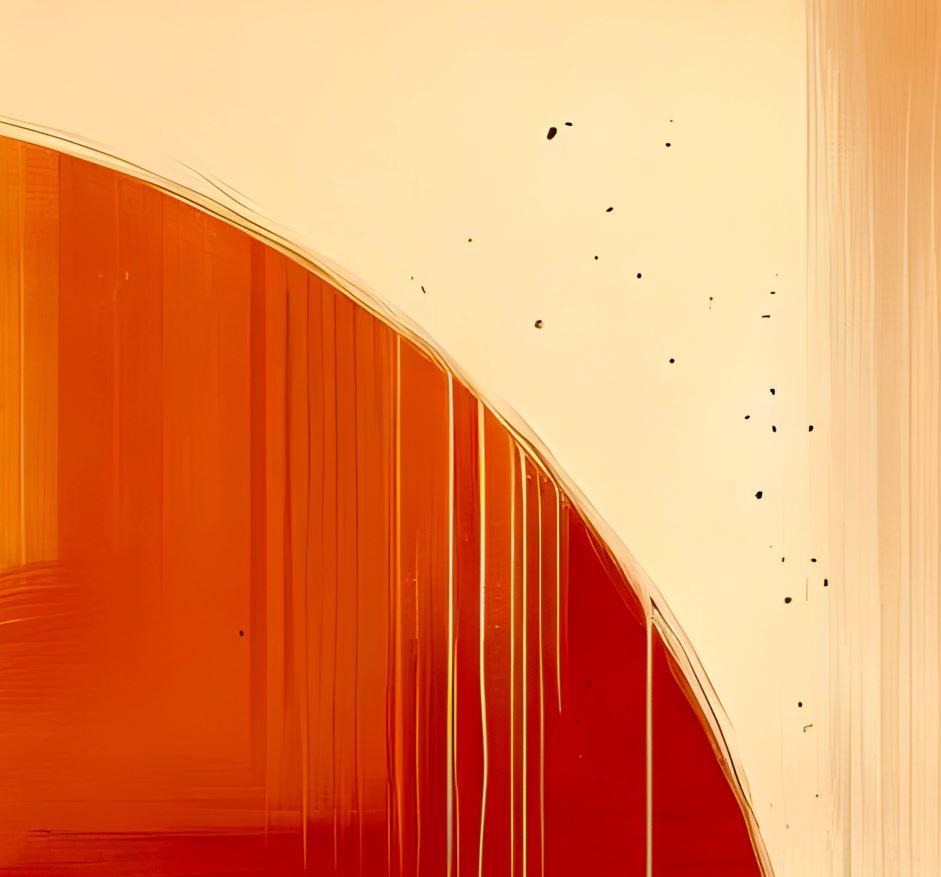Liavis, Original Digital painting, Abstract Expressionism, Orange circle, Modern For Sale 2
