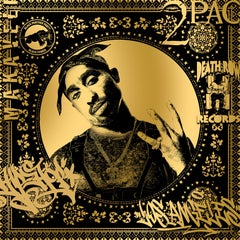 2 Pac (Gold) (50 Years, Hip Hop, Rap, Iconic, Artist, Musician, Rapper)
