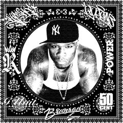 50 Cent (Black & White) (50 Years, Hip Hop, Rap, Iconic, Artist, Musician)