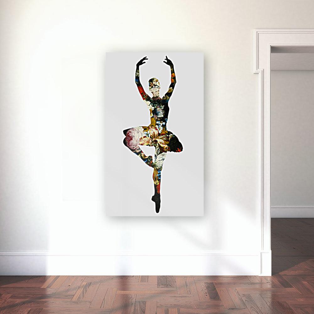 Agent X, EN DEDANS PIROUETTE AVEC DES FLEURS (WHITE), Floral Art, Ballet Art For Sale 2