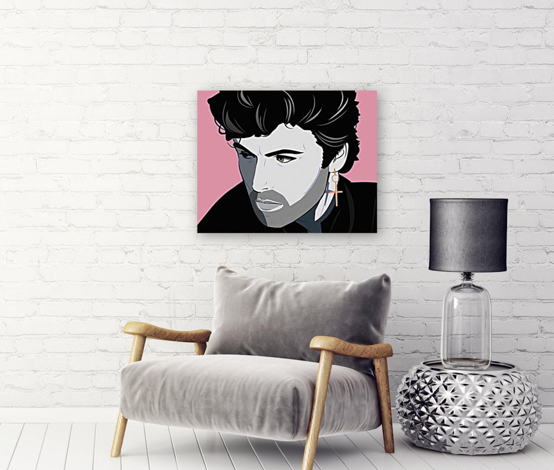 Agent X, George Michael, Druck in limitierter Auflage, Celebrity Art, helle Pop Art im Angebot 5