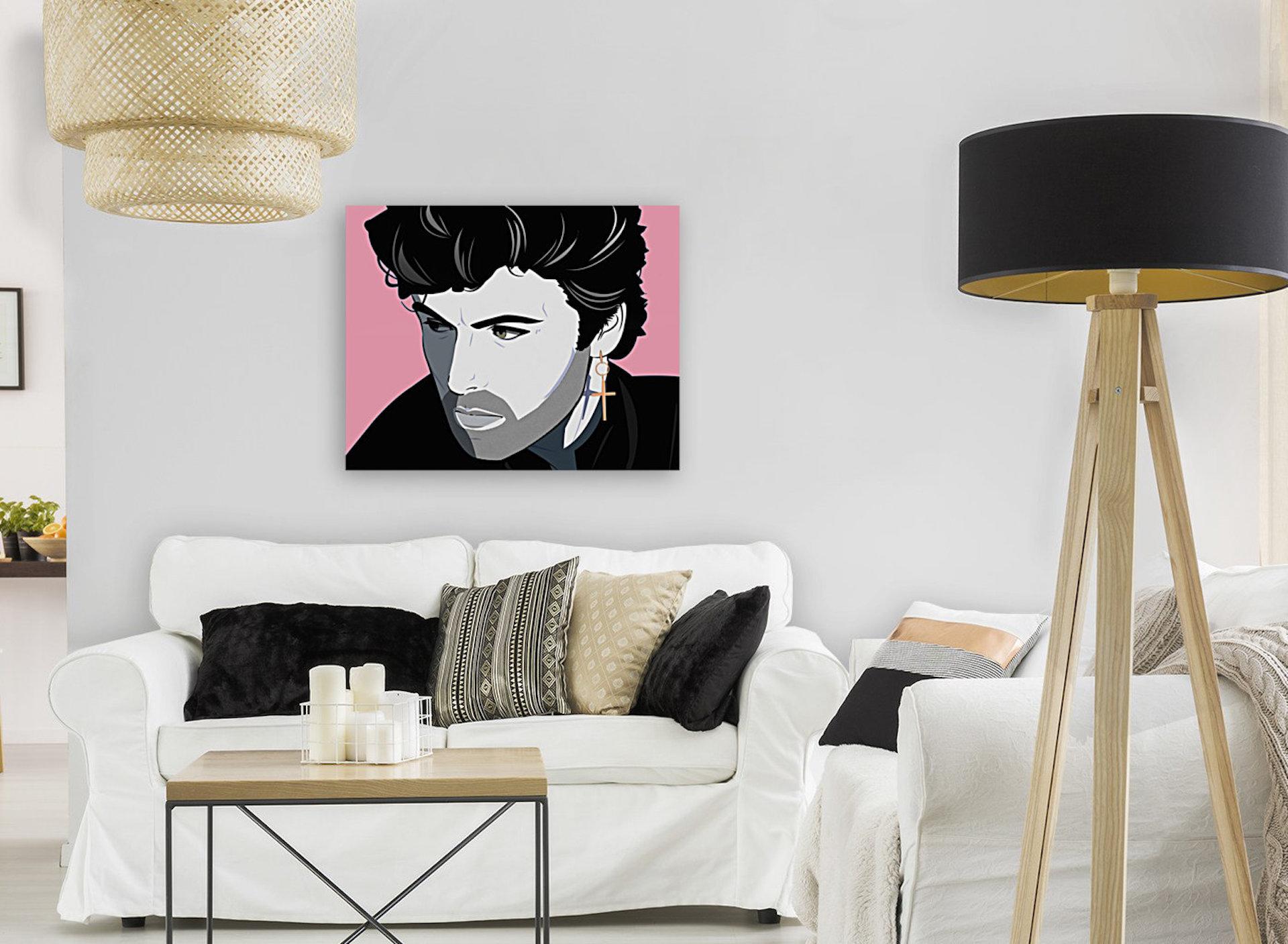 Agent X, George Michael, Druck in limitierter Auflage, Celebrity Art, helle Pop Art im Angebot 6