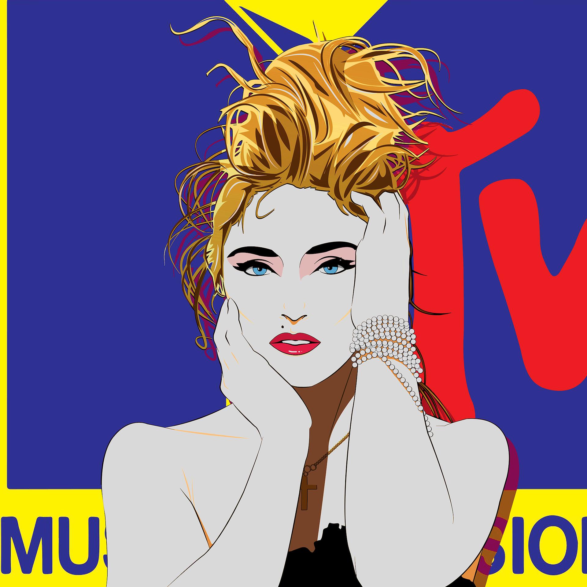 Energize Belønning charme Agent X - Agent X, Madonna (True Blue), Celebrity Art, Bright Pop Art,  Statement Art For Sale at 1stDibs