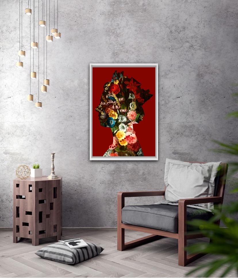 Agent X, One Queen (1) Red, Affordable Art, Floral Art, Art en ligne en vente 2