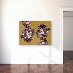 Agent X, Queen 1 (Gold) , Floral Art, Celebrity Art, Silhouette Art, Flower Art