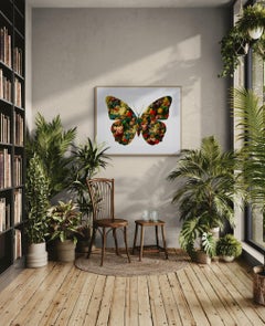 Farfalla su sfondo bianco (Silhouette, Nature, Floreale, Barocco, ~38% OFF)