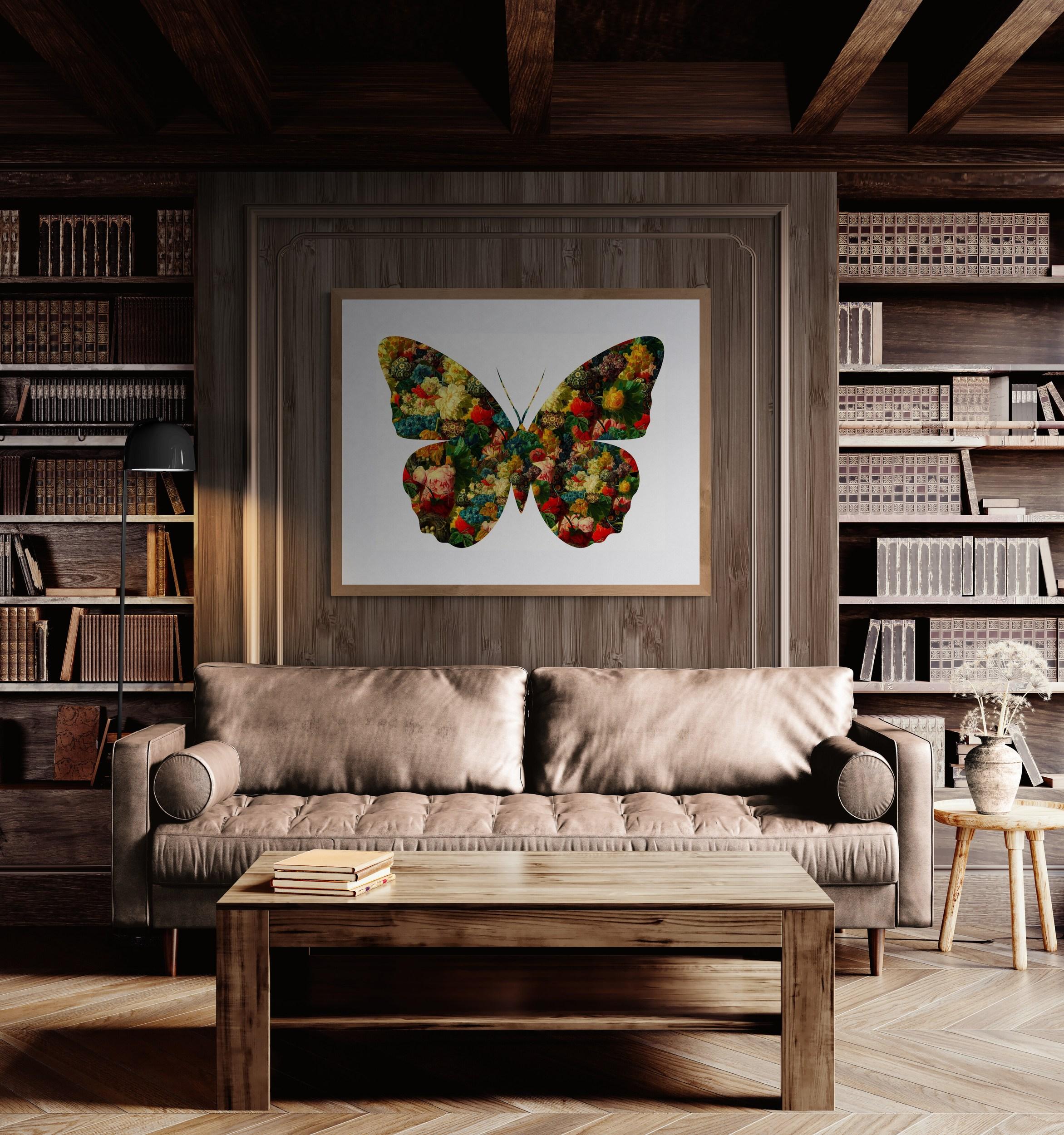 Agent X
Mariposa sobre fondo blanco (Silueta, Naturaleza, Flores, Floral, Vibrante, Barroco)
Año: 2025
Impresión pigmentada de archivo con tintas de archivo sobre papel Hahnemuehle de 240 g/m².
Tamaño: 76 x 101 cm (30 x 40 pulgadas)
Edición de 50