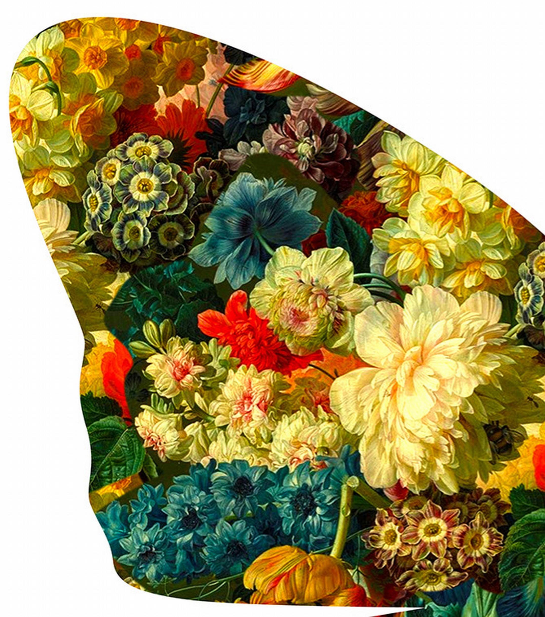 Mariposa sobre fondo blanco (Silueta, Naturaleza, Flores, Floral, Barroco) en venta 1