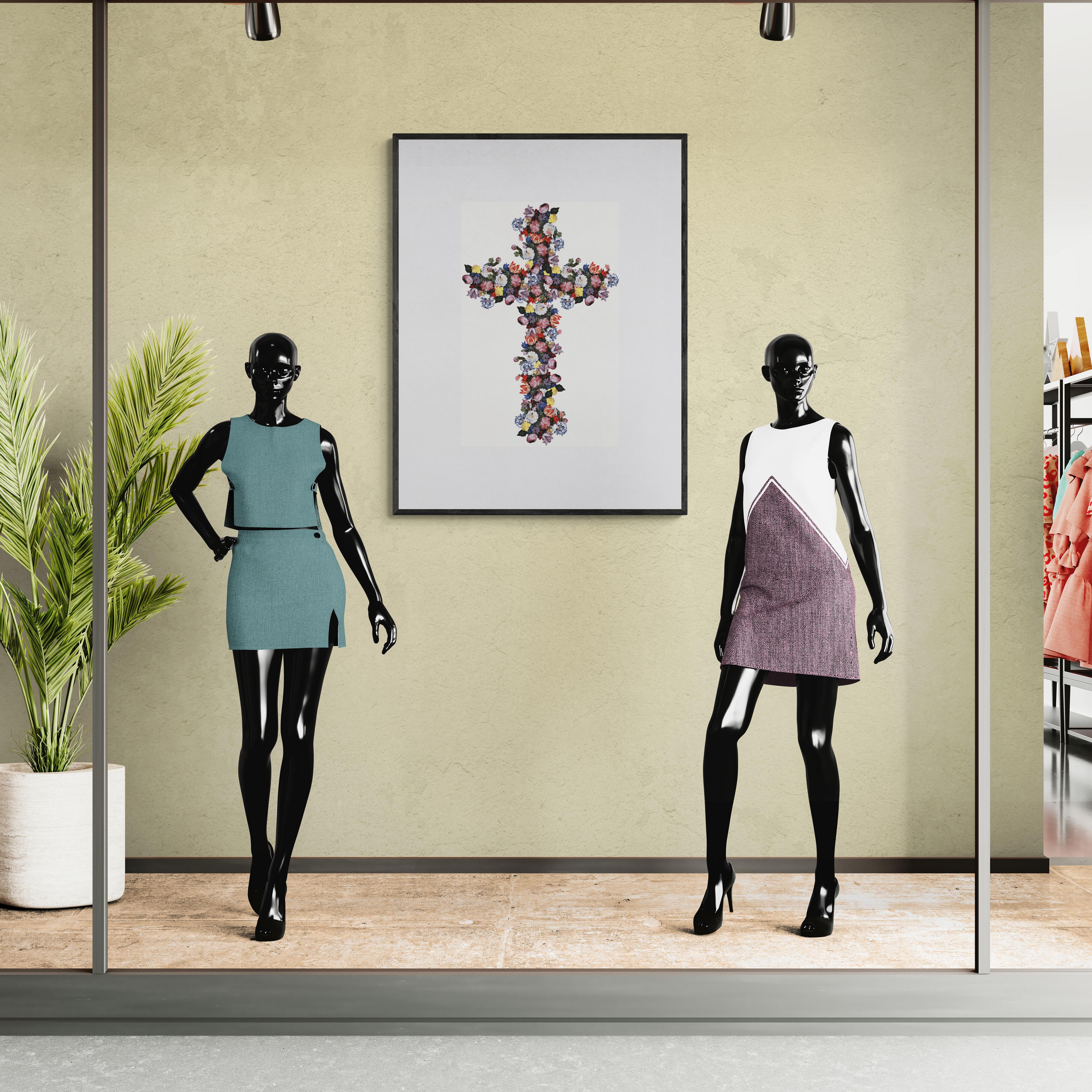 Crux Immissa 2 (Cross, Flowers, Vibrant, ~34% OFF - LIMITED TIME) For Sale 1
