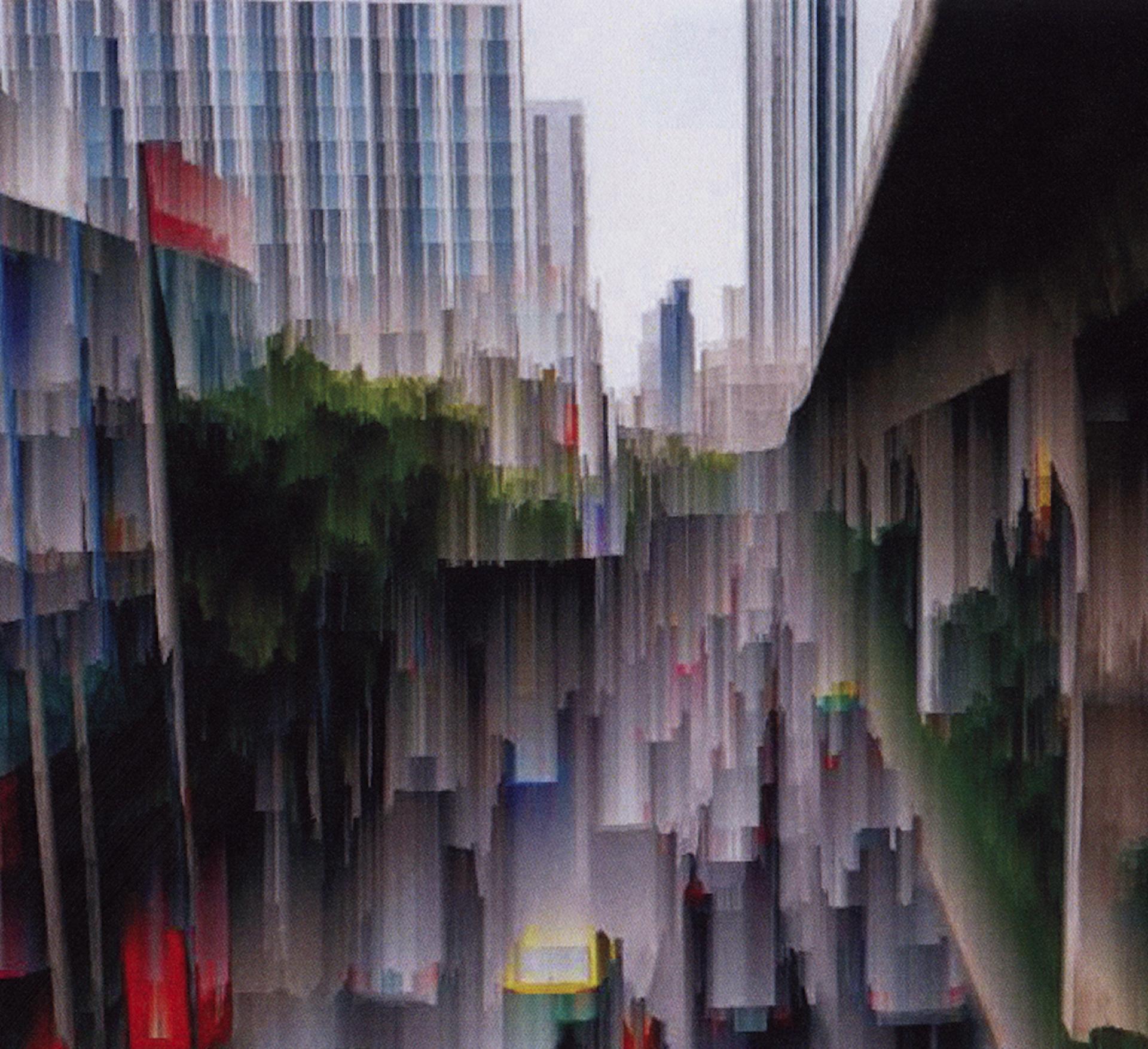 Downtown Bridge BY AGENT X, Limited Edition Art, Contemporary Abstract Cityscape For Sale 4