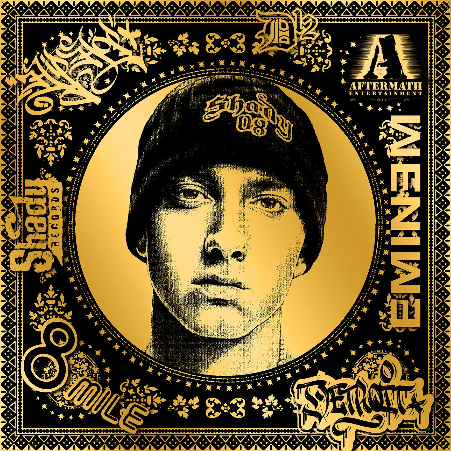 Eminem (Gold) (50 Years, Hip Hop, Rap, Iconic, Artist, Musician, Rapper) - Print by Agent X