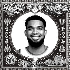 KAT - Knicks Finals Champion Limited Edition Print, 24 x 24 inches